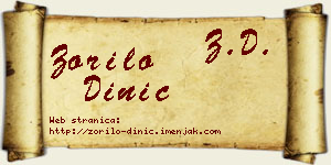 Zorilo Dinić vizit kartica